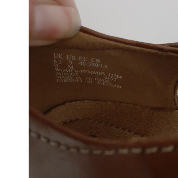 Clarks Collection Brown Leather Ankle Strap Comfort Sandals Shoes 9 Great Cond. - Picture 6 of 6